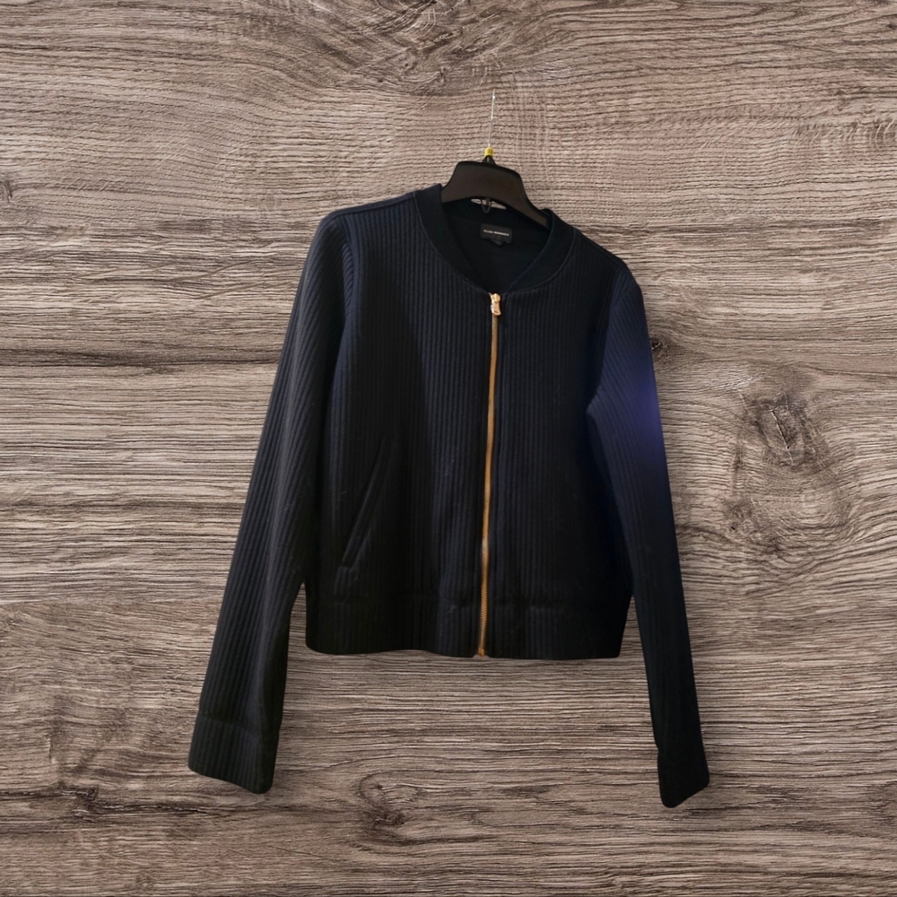 Club Monaco Black Ribbed Women's Jacket